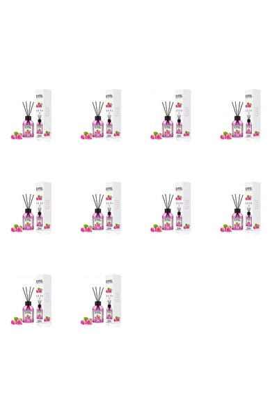 Eyfel Set 10x Odorizant de camera cu bete Eyfel, Trandafir, 120 ml