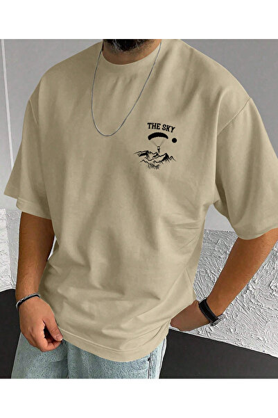 SUNFREE T-Shirt - Μπεζ - Oversize