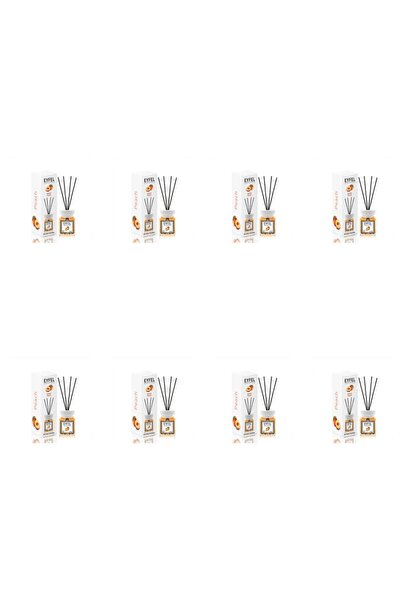 Eyfel Set 8x Odorizant de camera cu bete Eyfel, Piersica, 120 ml