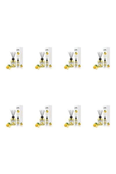 Eyfel Set of 8x Eyfel stick room freshener, Lemon, 120 ml