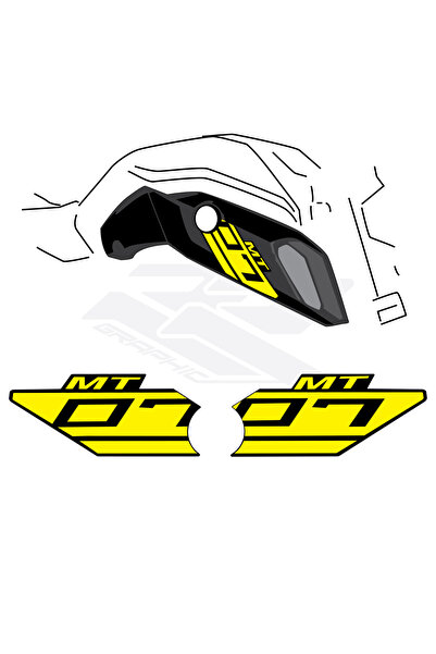 RR Graphic YAMAHA MT 07 V2 RADYATÖR STİCKER