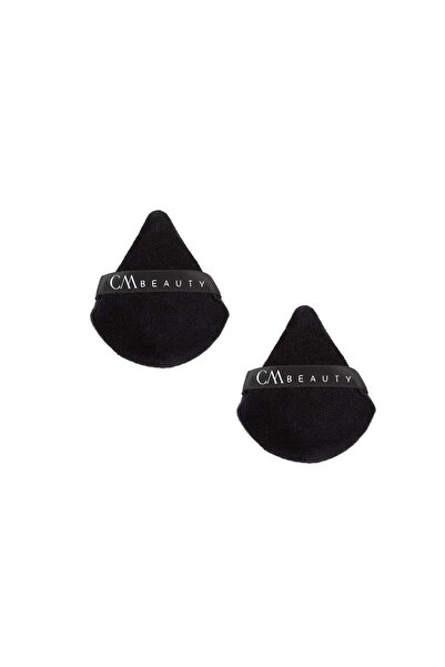 CMBeauty Powder Puff Sponge Set, 2 Pieces, Bake and Sculpt, Black