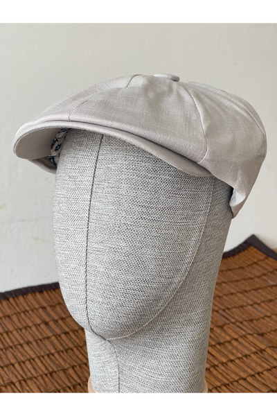 Rupen Kraft Καλοκαιρινό λινό καπέλο Peaky Blinders με επένδυση και ελαστικό σ...