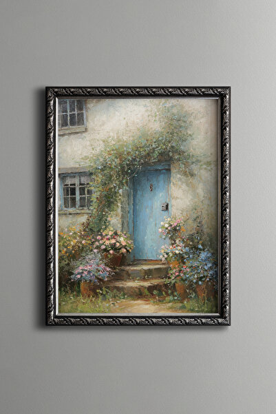 epiqart Floral Garden Gate – Vintage Patterned Frame – Slim Model