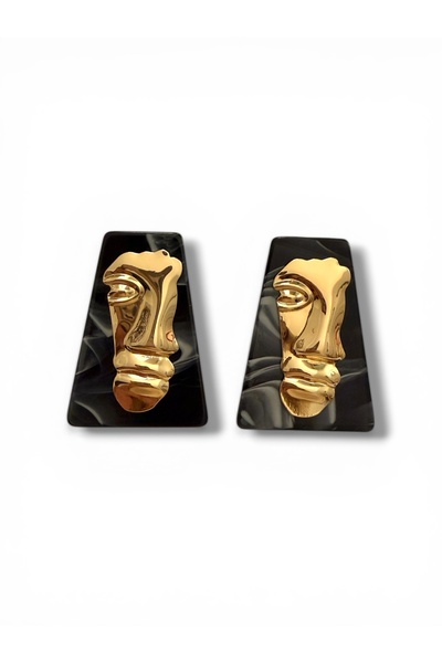 Bo Takı ve Aksesuar Mask Model Earrings 6 cm