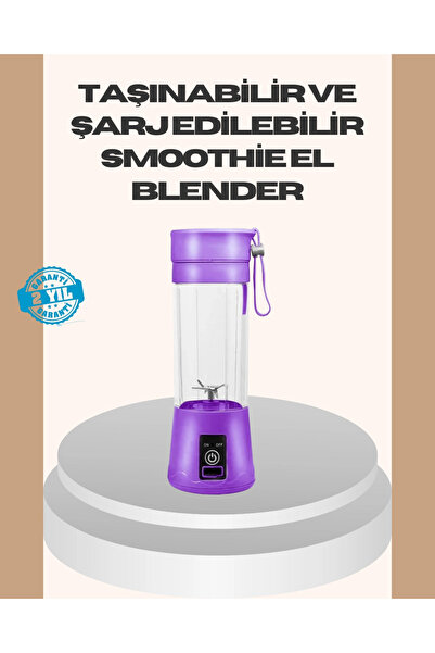 ASTRALTECH Mini Taşınabilir Blender 380ml USB Şarjlı Detoks Smoothie Hazırlayıcı