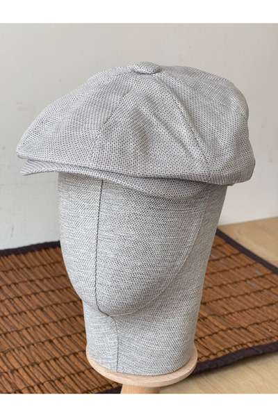 Rupen Kraft Καλοκαιρινό λινό καπέλο Peaky Blinders με επένδυση και ελαστικό σ...