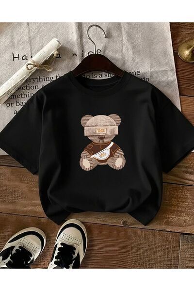 LELVANİ T-Shirt - Μαύρο - Στενή γραμμή