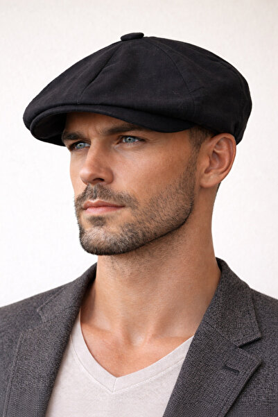 Rupen Kraft Καλοκαιρινό λινό καπέλο Peaky Blinders με επένδυση και ελαστικό σ...