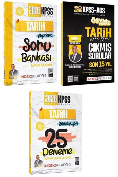 İndeks Akademi 2026 KPSS Tarih Algoritma Soru Bankası + Çıkmış Sorular + 25 D...