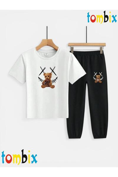 tombix SET PENTRU COPII: TRICOU CU IMPRIMEU XX AYICIK, PANTALONI DE TRENING (...