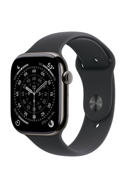 Apple Smartwatch Ceas inteligent Seria 11, GPS + Cellular, 46mm, gri titan, b...