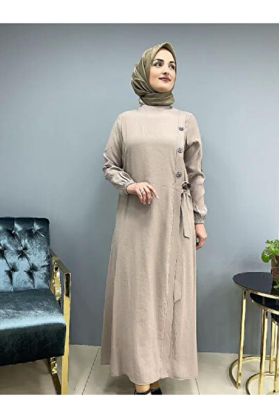 Yandan Bağlamalı Büyük Beden Elbise