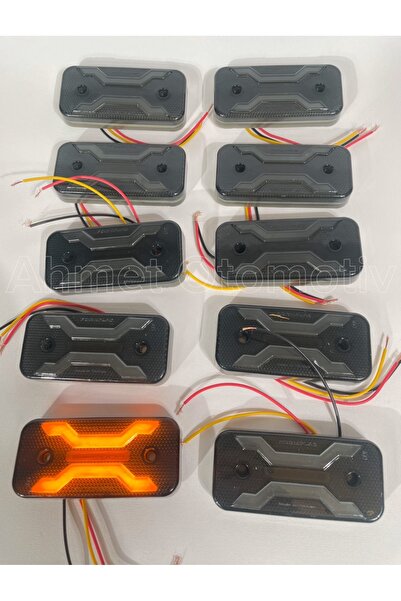 AHMET OTOMOTİV (10 ADET) FÜME DARK MODEL SARI-TURUNCU LED LAMBA