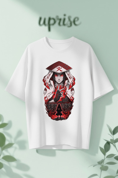 Vordevia Tricou oversize din bumbac imprimat Itachi Uchiha Naruto