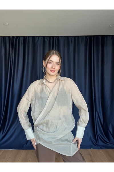 AÈC PRIVÈ Μπλούζα - Μπεζ - Χαλαρή εφαρμογή