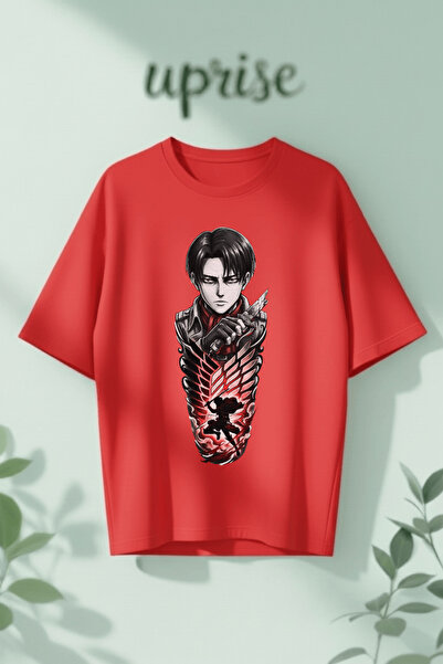 Vordevia T-Shirt - Κόκκινο - Oversize