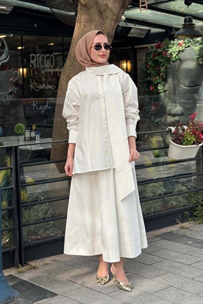 QOOQ STORE QOOQ Etekli Takım 26SS204T Ekru