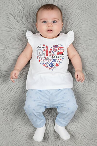 Hamleys Toddlers Girl Crew Neck Graphic Print Top, White