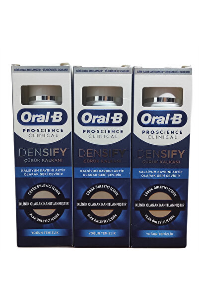 Oral-B DENSIFY CLINICAL ÇÜRÜK KONTROL DİŞ MACUNU 65ML X 3 ADET