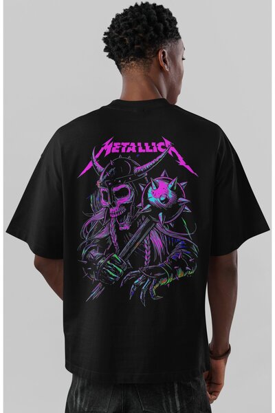 SEVBANO Μπλουζάκι Unisex Oversize με στάμπα στην πλάτη του συγκροτήματος Meta...