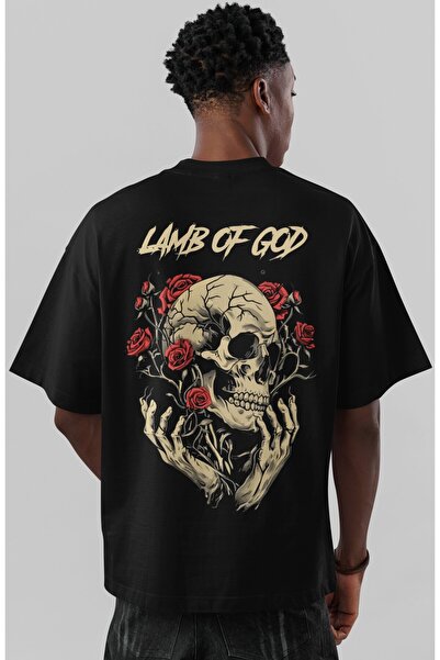 SEVBANO Μπλουζάκι Unisex Oversize με στάμπα στην πλάτη του συγκροτήματος Lamb...