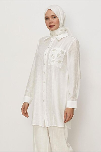 Alvina Modest Tunics - White - Regular fit