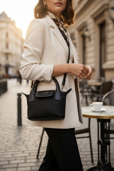 Moda fiesta Women's Luxury Collection Black Mini Hand and Shoulder Bag – Styl...