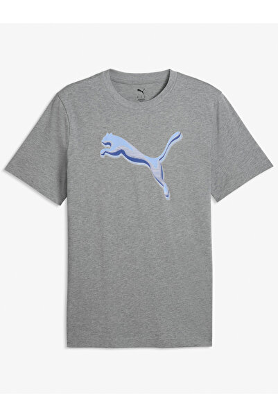 Puma تي شيرت رجالي برسومات شعار القط