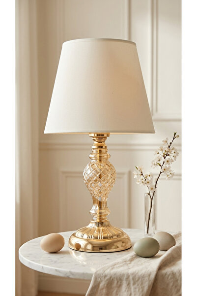 Decodelight Gold Desenli Ayaklı Dekoratif Gold Cam Gövdeli Bambu Hazeran Hası...