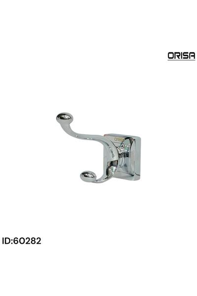 Orisa Orisa Double Clothing Rack Square Base Chrome