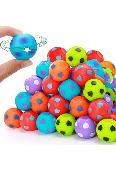 Arabest 12 Pack Mini Sport Fidget Soccer Stress Balls,1.25" Rotating Stress R...