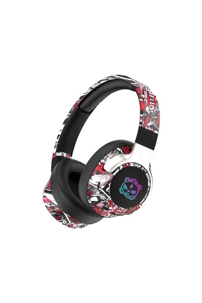 POLLASTRINI Chinese Style Graffiti Bluetooth Gaming Headphones Foldable Adjus...