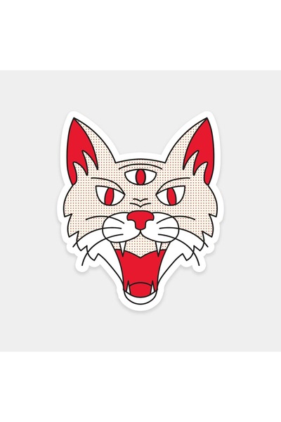 The Sticker Story. Three-Eyed Cat Sticker