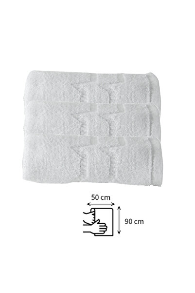 Hibboux Set de 3 prosoape pentru față, 100% bumbac natural, absorbant, GRI