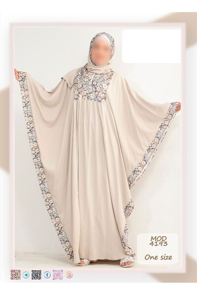 MAYAR Cool and heavy cotton prayer sheet with attached scarf, wide and comfor...