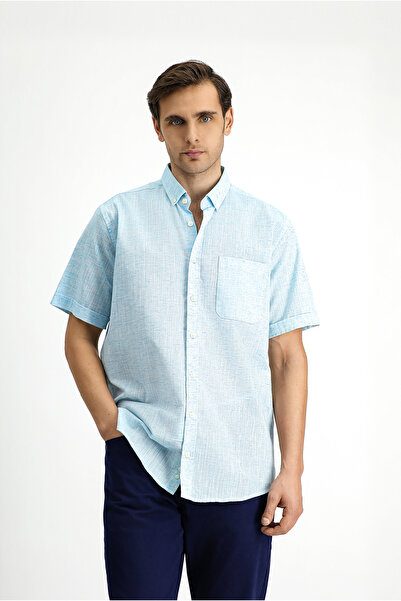 Kiğılı Βαμβακερό πουκάμισο με κοντό μανίκι κανονική εφαρμογή με κουμπιά γιακά