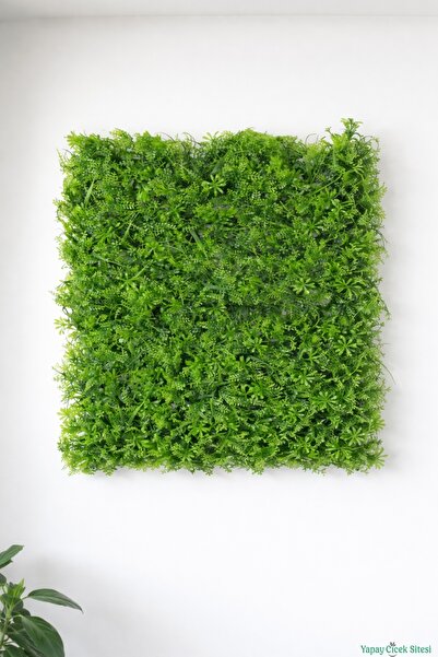Yapay Çiçek Sitesi Yapay Yoğun Yapraklı Bitki Paneli 45x65 cm Yonca