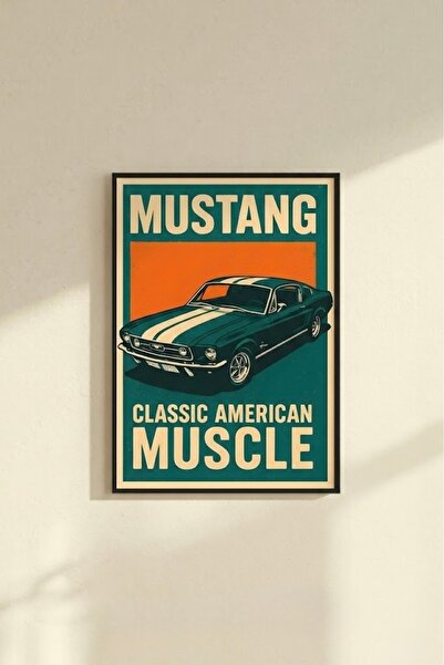 BAGİSTA BUTİK Αφίσα Mustang American Muscle χωρίς πλαίσιο - Κλασική ζωγραφική...