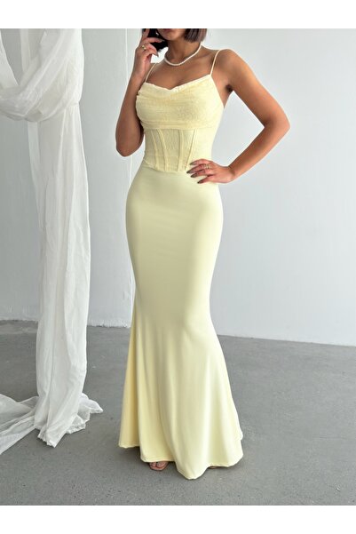 ADAMODA.RO Κομψό μακρύ φόρεμα από λύκρα