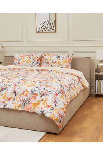 REDTAG Floral Printed 3 Piece Duvet Cover Set(240 x 220 cm)