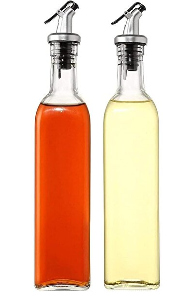 Planet B 2 Pcs Oil Dispenser Bottles, 500ml Glass Olive Oil Dispenser Bottle ...