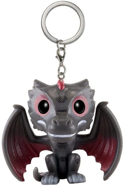 LEON TOYS سلسلة مفاتيح لعبة جيب العروش Drogon Pop