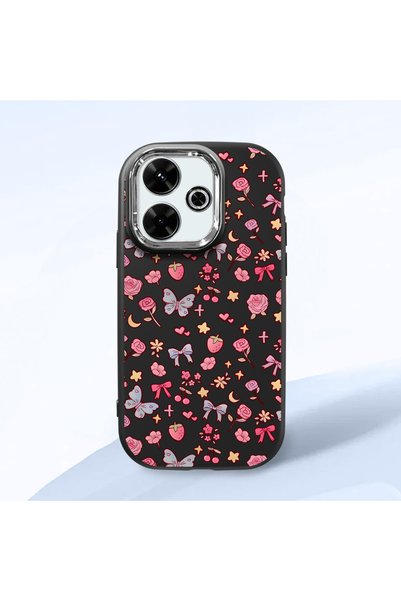 ucuc Redmi 13/13X Compatible Black Silicone Case with Shock-Absorbing Camera ...