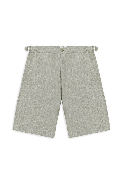 Kiğılı 6 Drop Κανονική Εφαρμογή Τυπική Κοπή Με αγκράφα Λινό Σορτς Βερμούδα