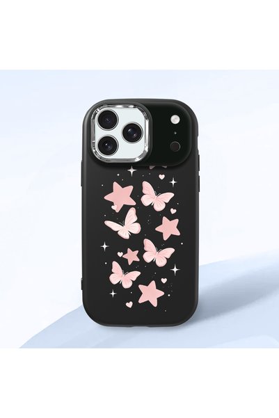 ucuc حافظة سيليكون سوداء متوافقة مع هاتف iPhone 17 Pro Max/18 Pro Max مع حماي...