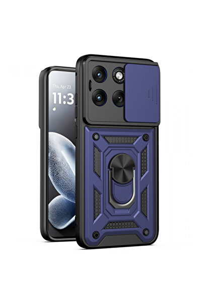 Stef's Cat Husa pentru Motorola Edge 70 Fusion, Stef's Cat, CamShield, Albastra
