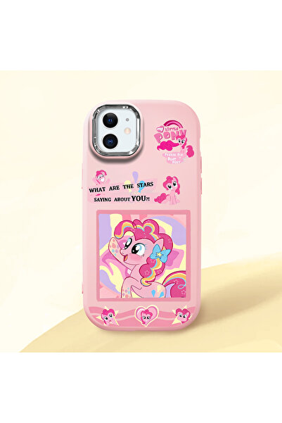 ucuc iPhone 12 Mini Uyumlu Darbe Emici Kamera Korumalı pembe Silikon Kılıf