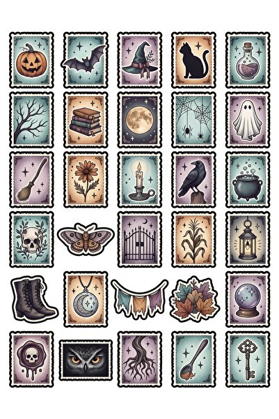 Store 30 Pieces Vintage Halloween Sticker Set - for Laptop, Notebook, Phone