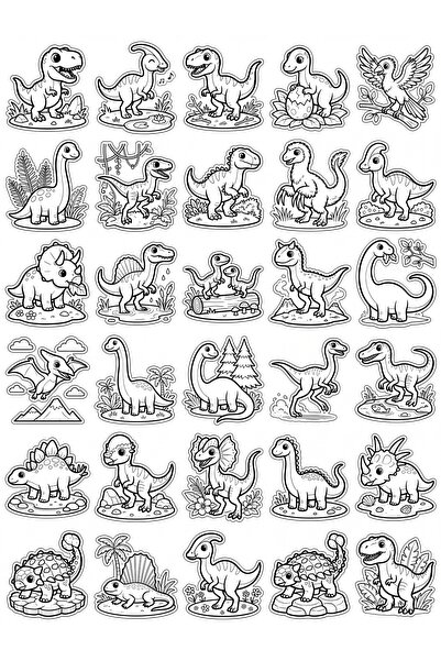 Store 30 Pieces Cute Dinosaur Sticker Set - for Notebook Laptop Agenda Scrapbook
